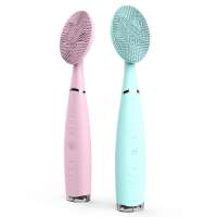 Waterproof Rechargeable Hand-held Cleansing Instrument silicone facial cleansing device with Hand-held Design